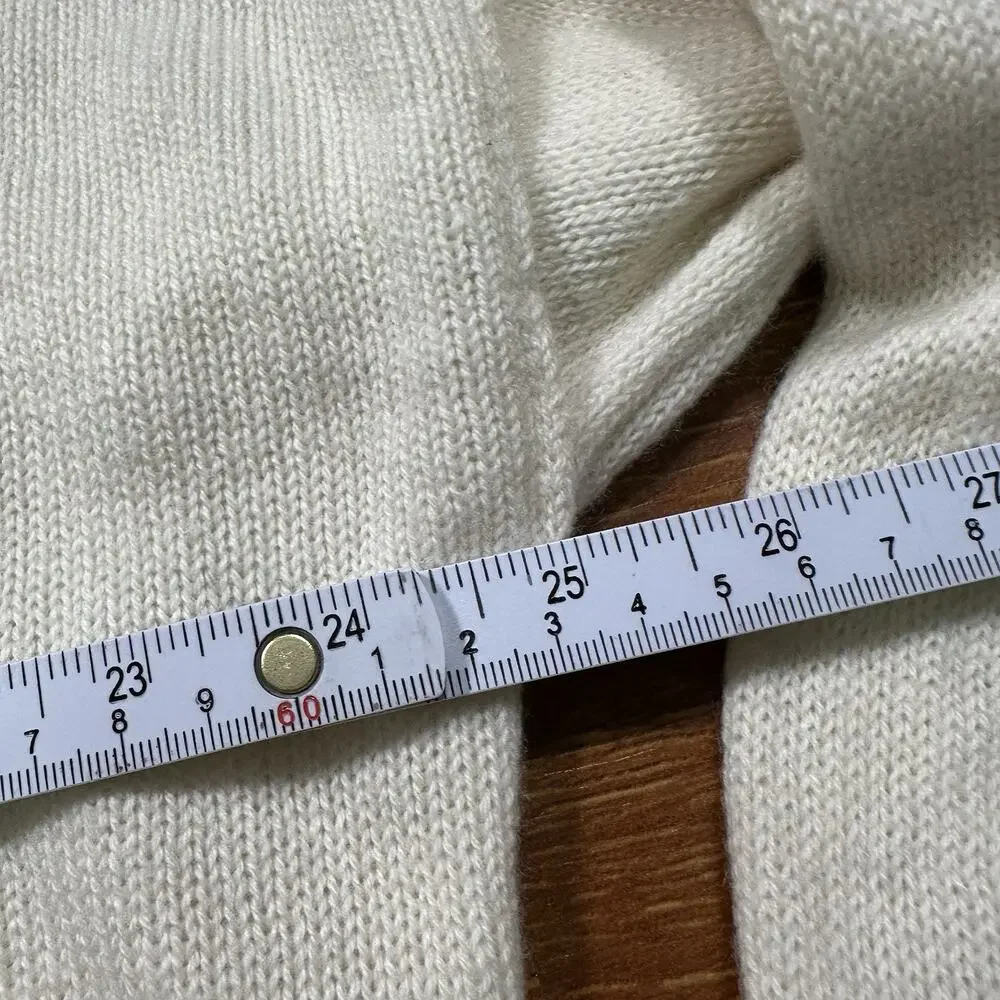 Brochu Walker Looker Layered Sweater Women L Beige Cashmere Wool Pullover Luxury